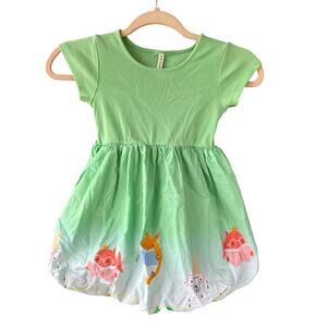 Y5-6 Pantaloons Girls Balloon Hem Dress Animals Whimsical Cute Spring Summer